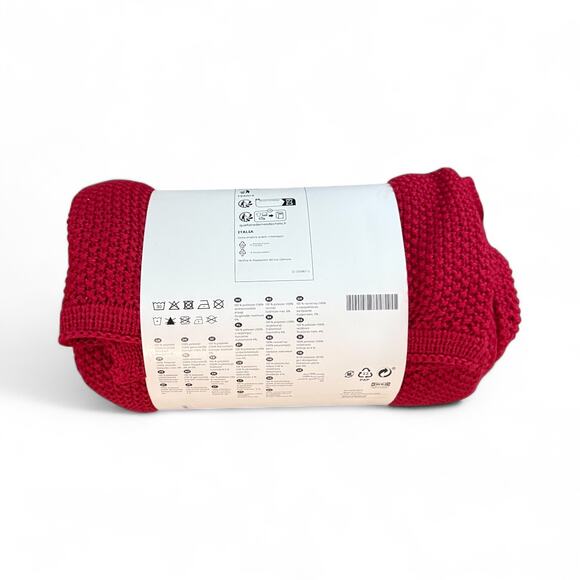 IKEA HUMLEMOTT Dark Red Throw Blanket 51" x 67" - Picture 2 of 2